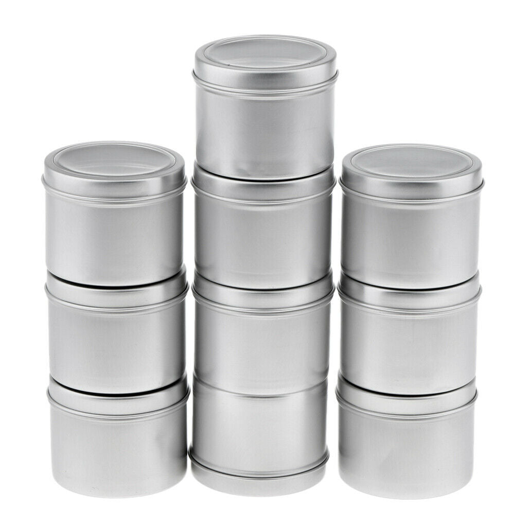 5x Empty Cosmetic Aluminum Tin Storage Pot Round Containers Screw Lid Bottle