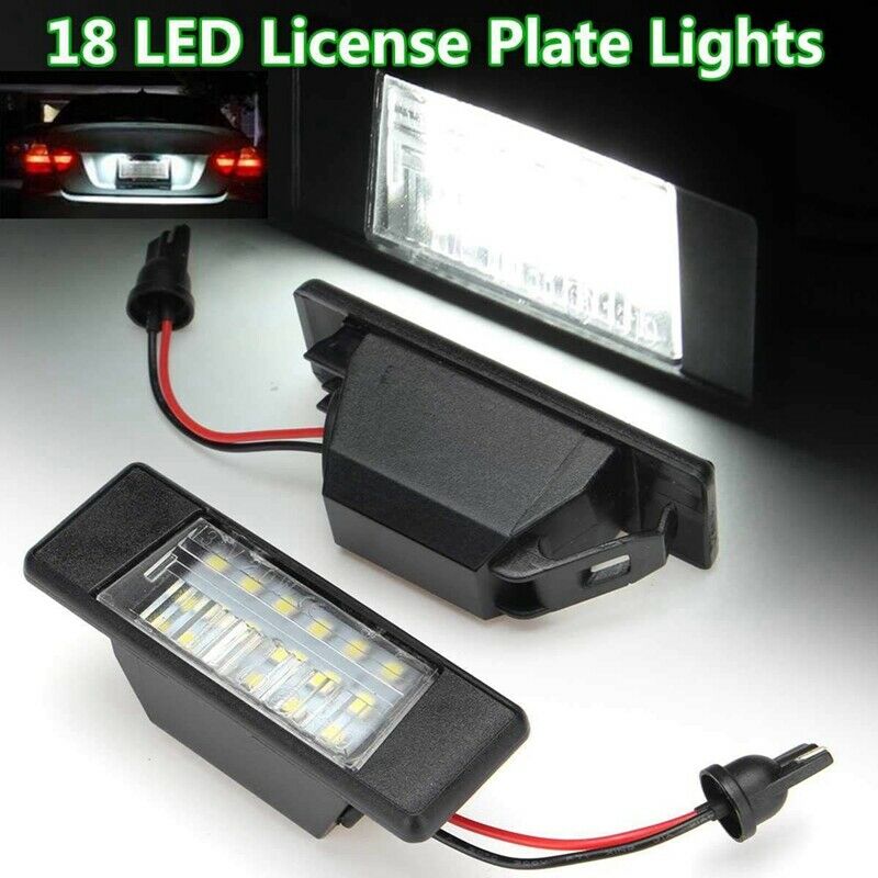 2Pcs Car 18Leds License Plate Lights Plastic for  Qashqai  Juke Primera BrightM4