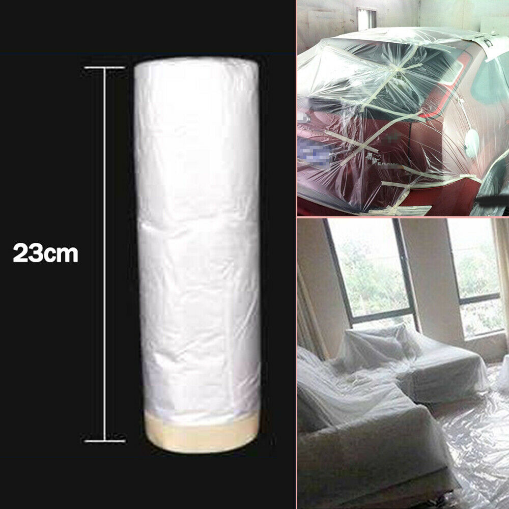 Clear Paint Plastic Protective Masking Film Cover Roll Sheet Prevent Penetration