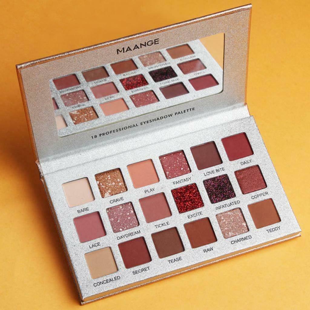 18 Colors Matte Eyeshadow Palette Mermaid Smudgeproof Eye Makeup Powder Set