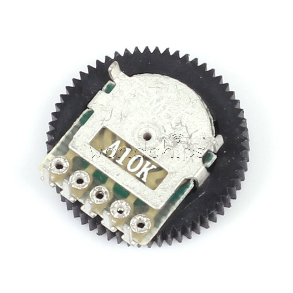 10PCS 10K A103 Duplex Gear Potentiometer A10K 16x2mm 5pin for Radio MP3 MP4