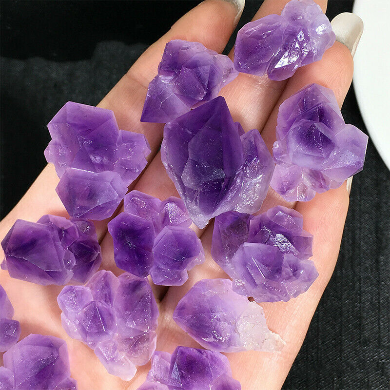 100g Natural Skeletal Amethyst Gravel Rock Raw Crystal Quartz Healing Stone DIY