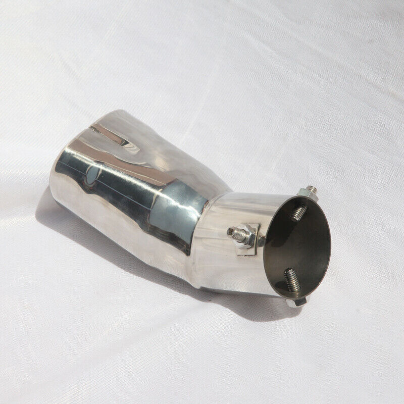 63mm Inlet Universal Exhaust Tip Pipe Car Heart Shape Tail Pipe Stainless Steel