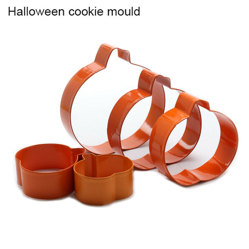 5Pcs Pumpkin Cookie Cutter Stainless Steel Baking Fondant Mold Biscuit DIY M XC