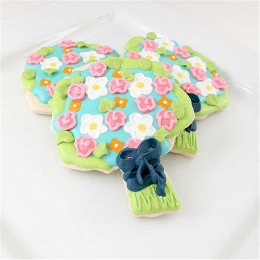 rose bouquet stainless steel cutter biscuit cookie mold baking decor tool.l8