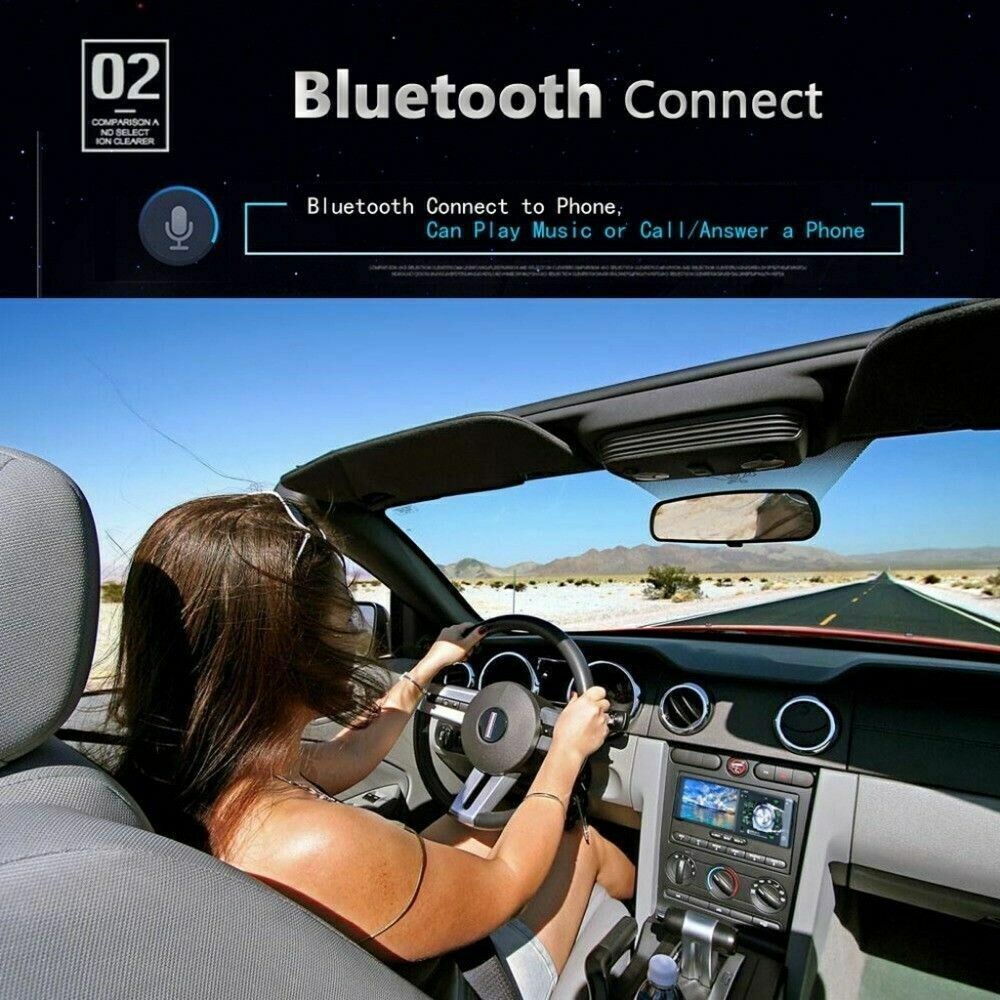 Bluetooth 4.1 Inches HD 1DIN In-Dash Car Stereo Radio MP5 Player FM with Camera/