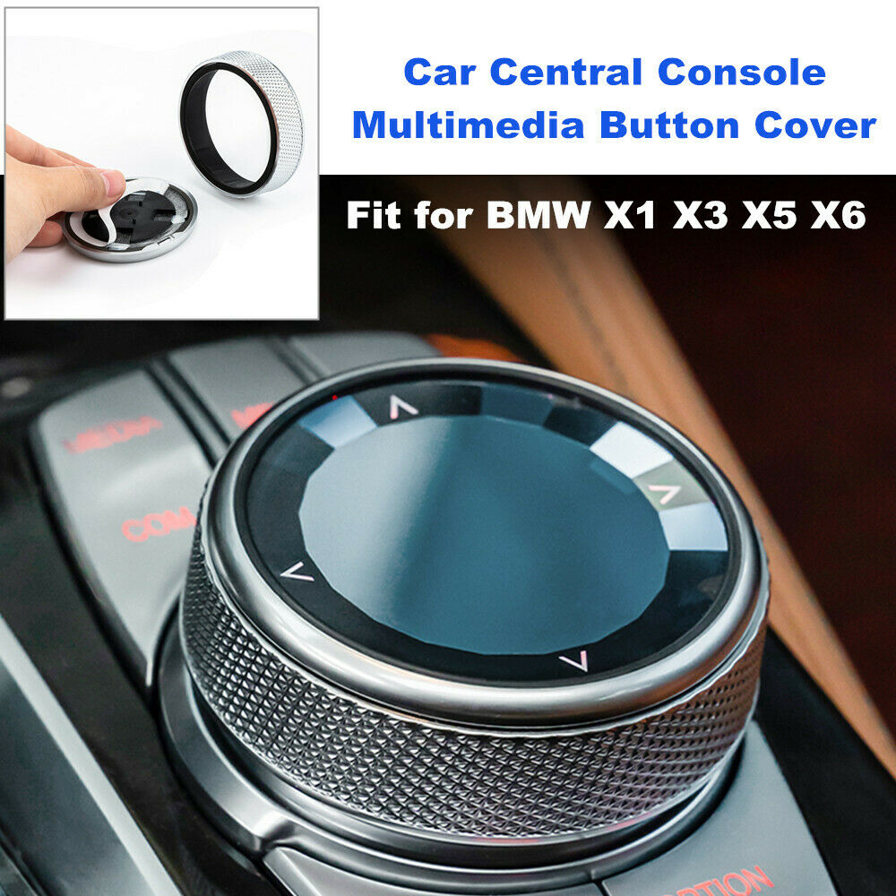 Crystal Car Central Console Multimedia Button Knob Cover Trim for BMW X1 X3 X5X6