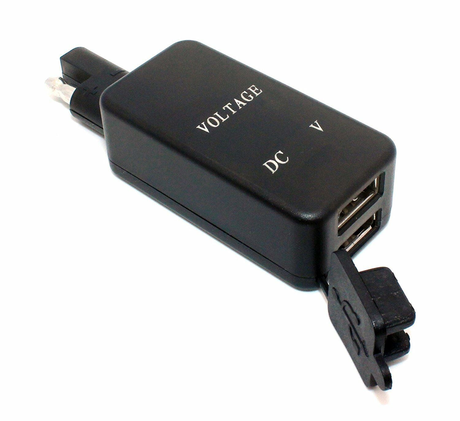 Motorcycle 12V SAE to USB Cable Adaptor Dual Power Port Charger LED Voltmeter
