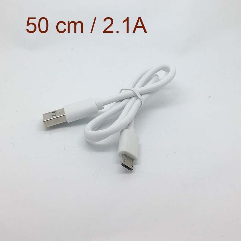 1X New 2.1A Ultra Short 50CM Micro USB Data Charger Cable Portable Power Bank