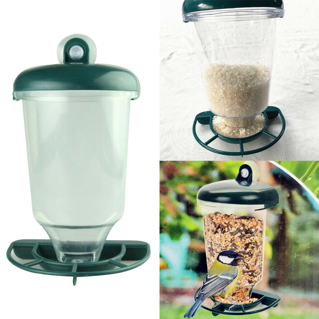 3-pack Outside Glass Window Bird Feeder Food Dispenser for Hummingbird