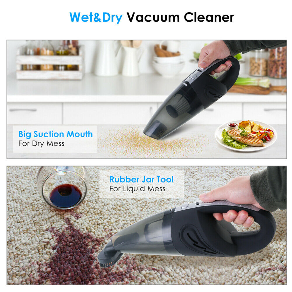Car USB Cordless Vacuum Cleaner 120W High Power Rechargeable Wet & Dry Portable
