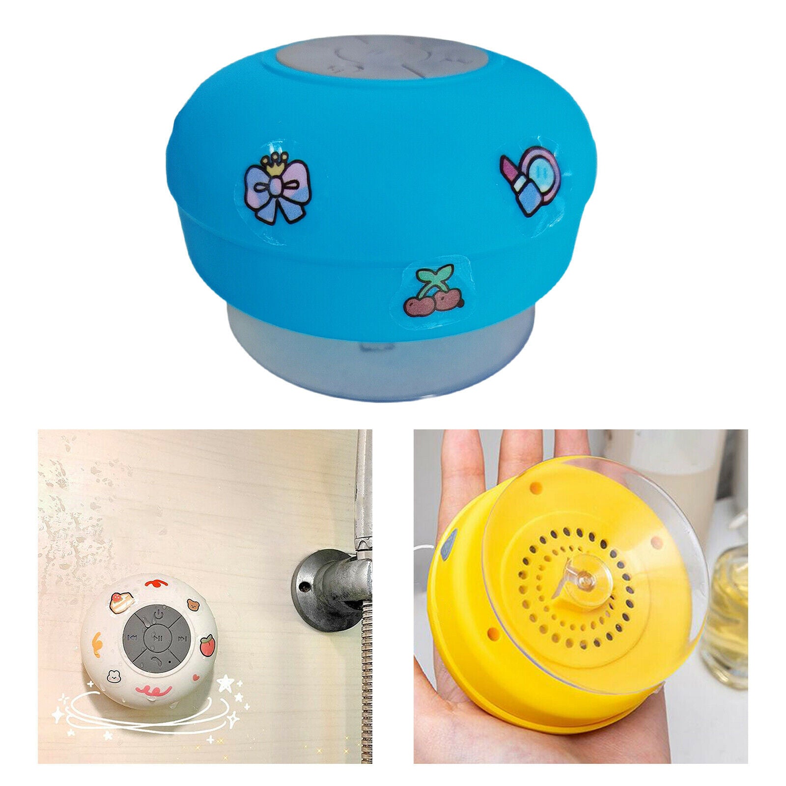 Bluetooth Shower Speaker with 3H Playtime for Kayaking, Boating, Hiking Blue