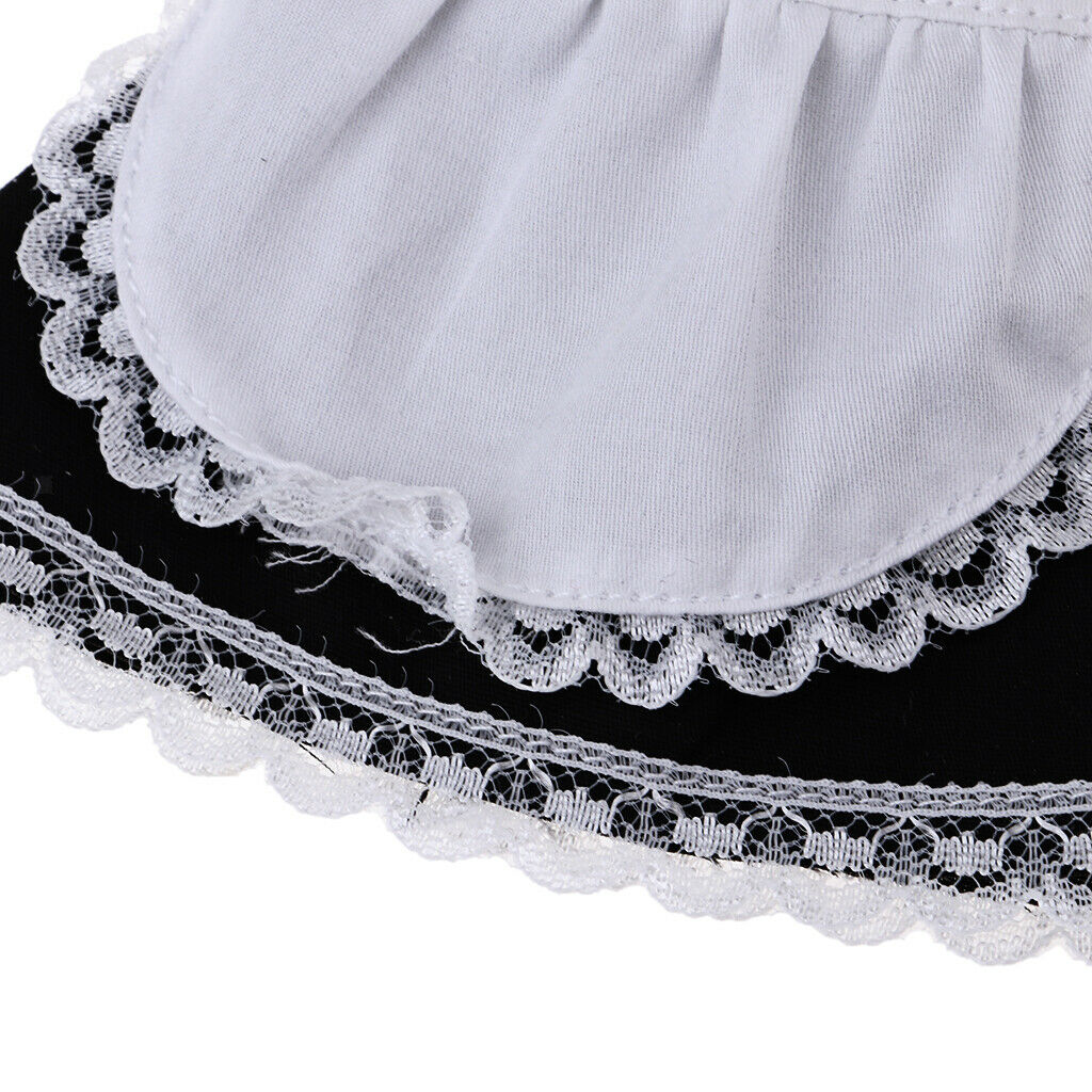 Black 1/6 Girl Maid Dress Kit for 12inch Female    Action Figures
