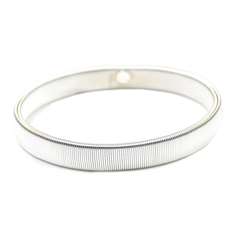 2Pc Metal Spring Cuff Shirt Sleeve Holder Elastic Arm Bands Garter for Clothing