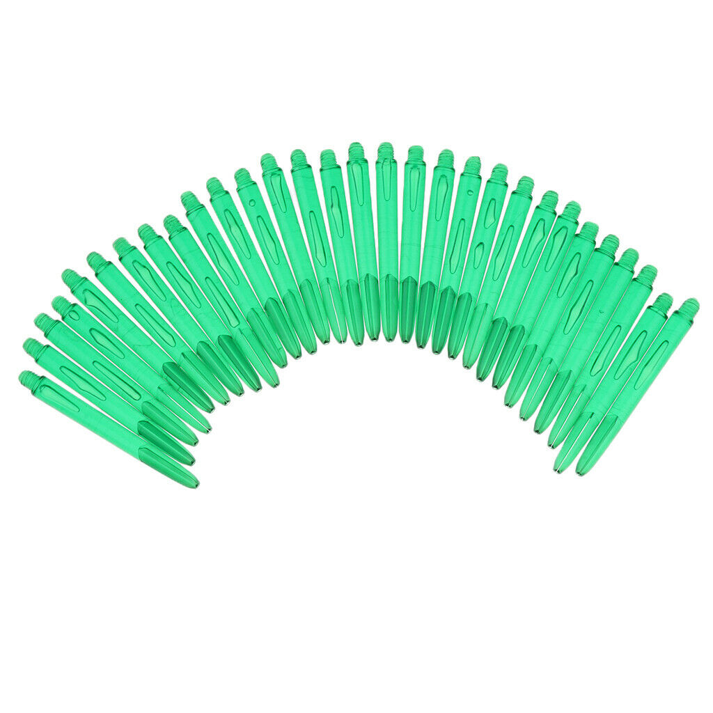 30 Pieces Universal Plastic 2BA Dart Shafts Replacement Dart Stems Green