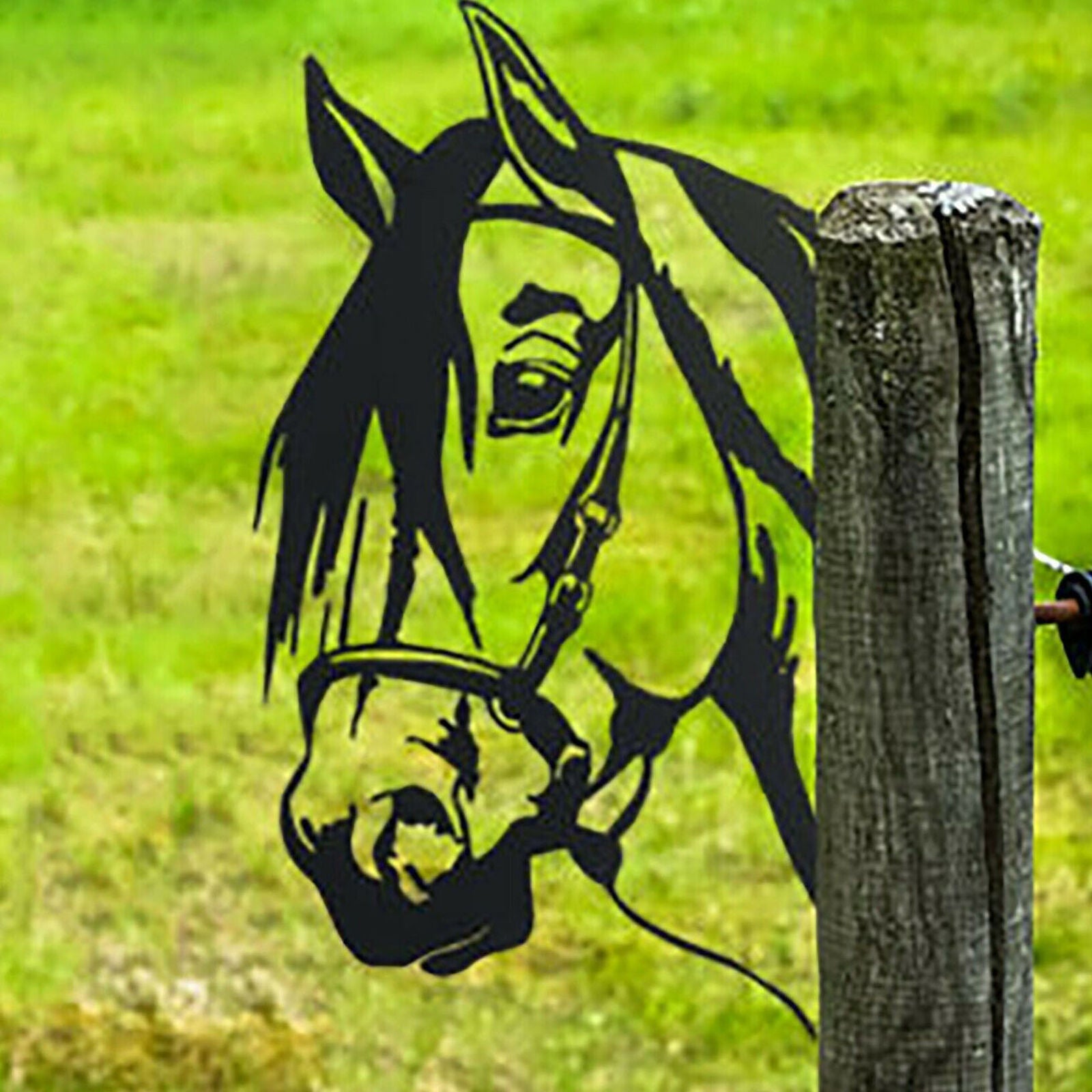 Farm Peeping Animals Metal Art Outdoor Garden Ornaments Yard Wall Pendant Decor