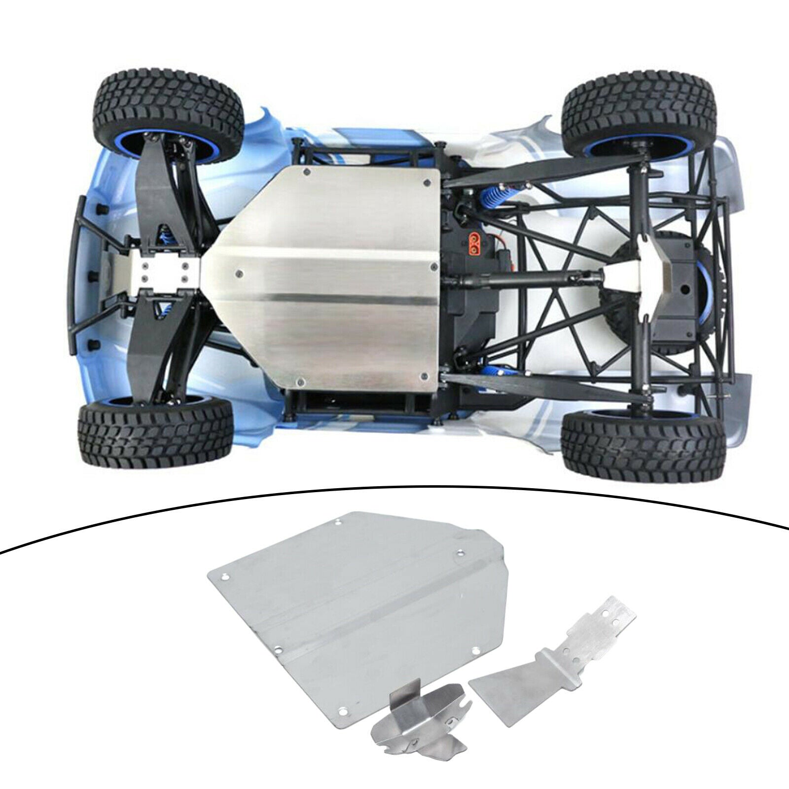 3pcs Guard Plate Chassis Armor for LOSI BAJA REY V2 Crawler Car DIY Accs