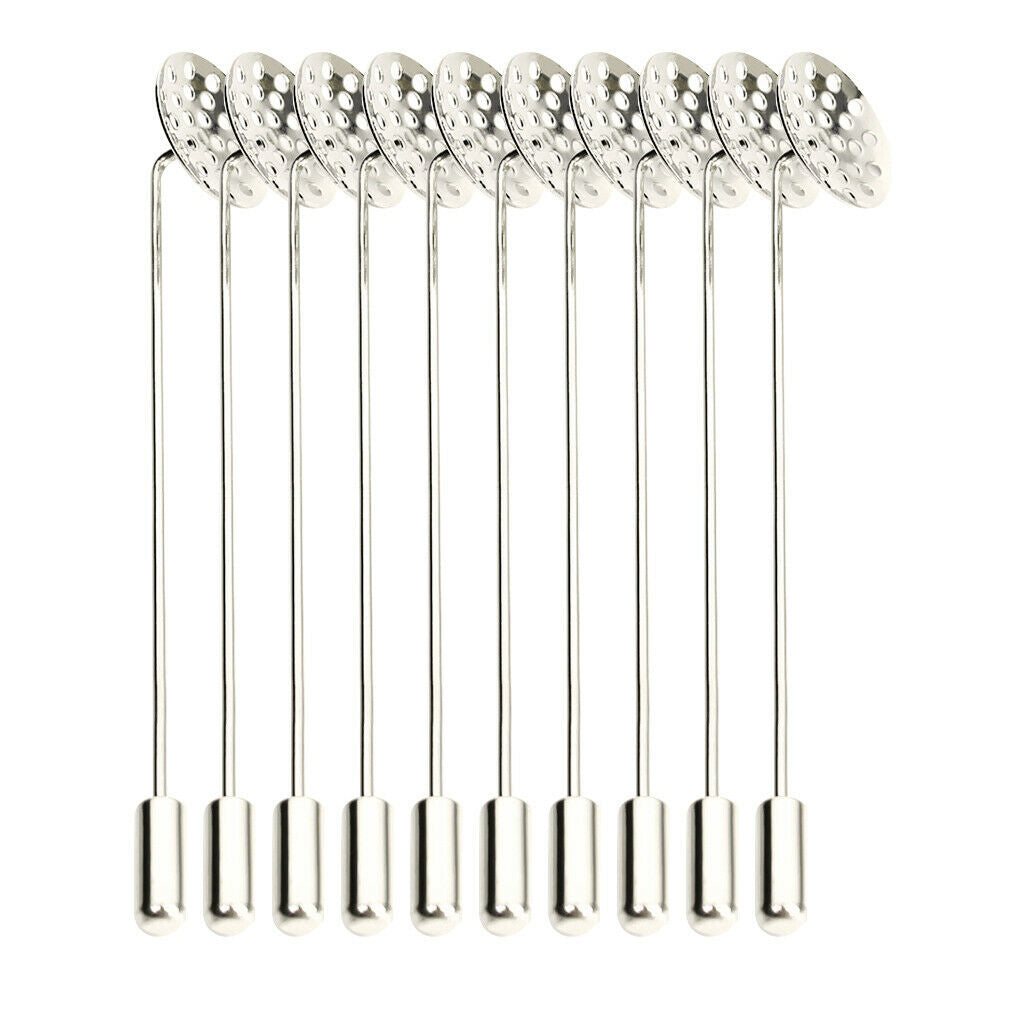 10 Pieces Safety Pin Brooches DIY Findings Crafts Jewelry Making Accessories