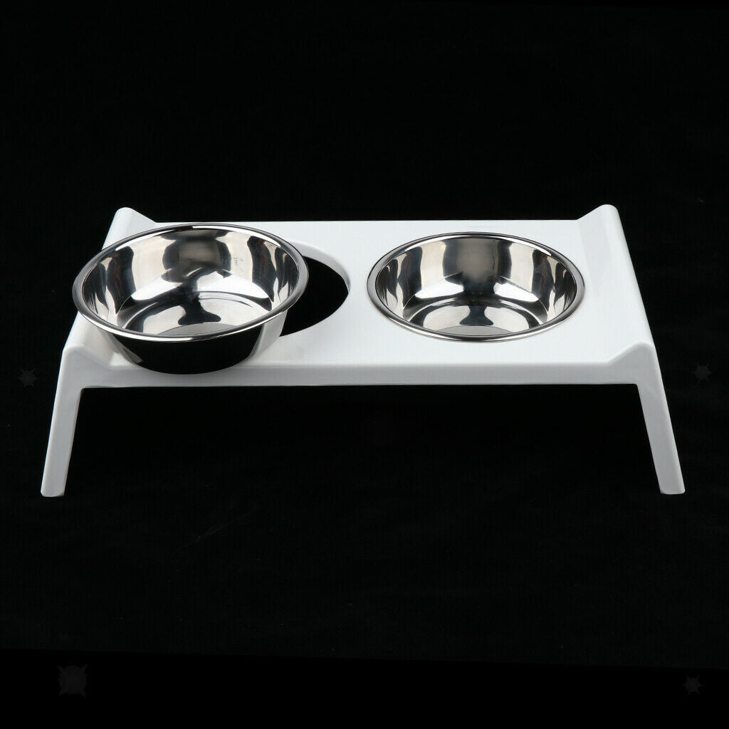 Feeding station dog bowl stainless steel food bowl cat bowl water bowl double
