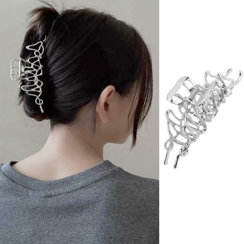 Hair Claw Clips Large Metal Clip Irregular Barrettes Punk Style Hair Props