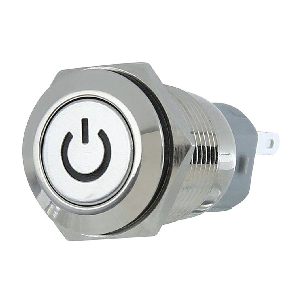 16mm Waterproof Momentary Push Button Switch Made of Aluminum Alloy 12V 3A 1pcs.