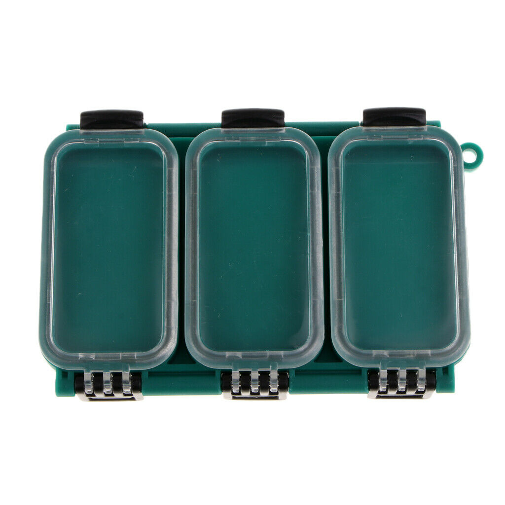 Prettyia   Fishing   Tackle   Cases   Green   Double   Sides   Box   with   6
