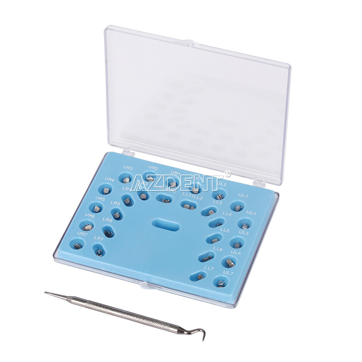 3xDental Orthodontic Self-ligating Brackets Braces 3 4 5 Hooks Roth 022" AZDENT