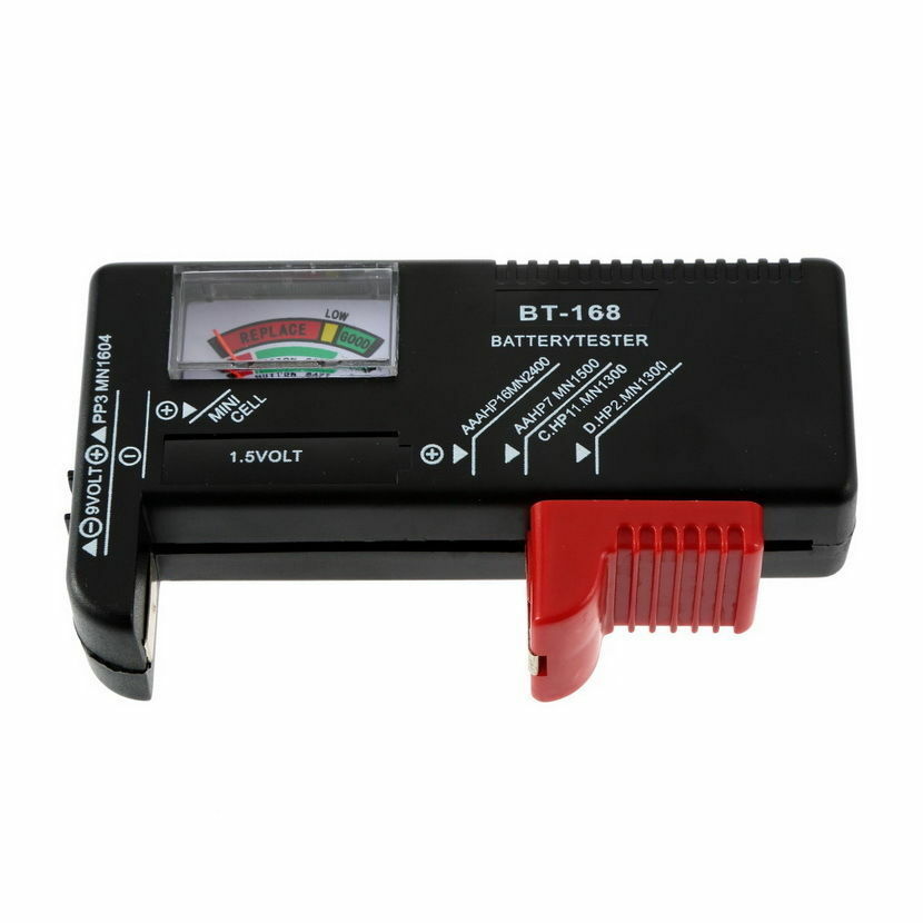 AA/AAA/C/D/9V/1.5V Universal Button Cell Battery Volt Tester Checker BT-168