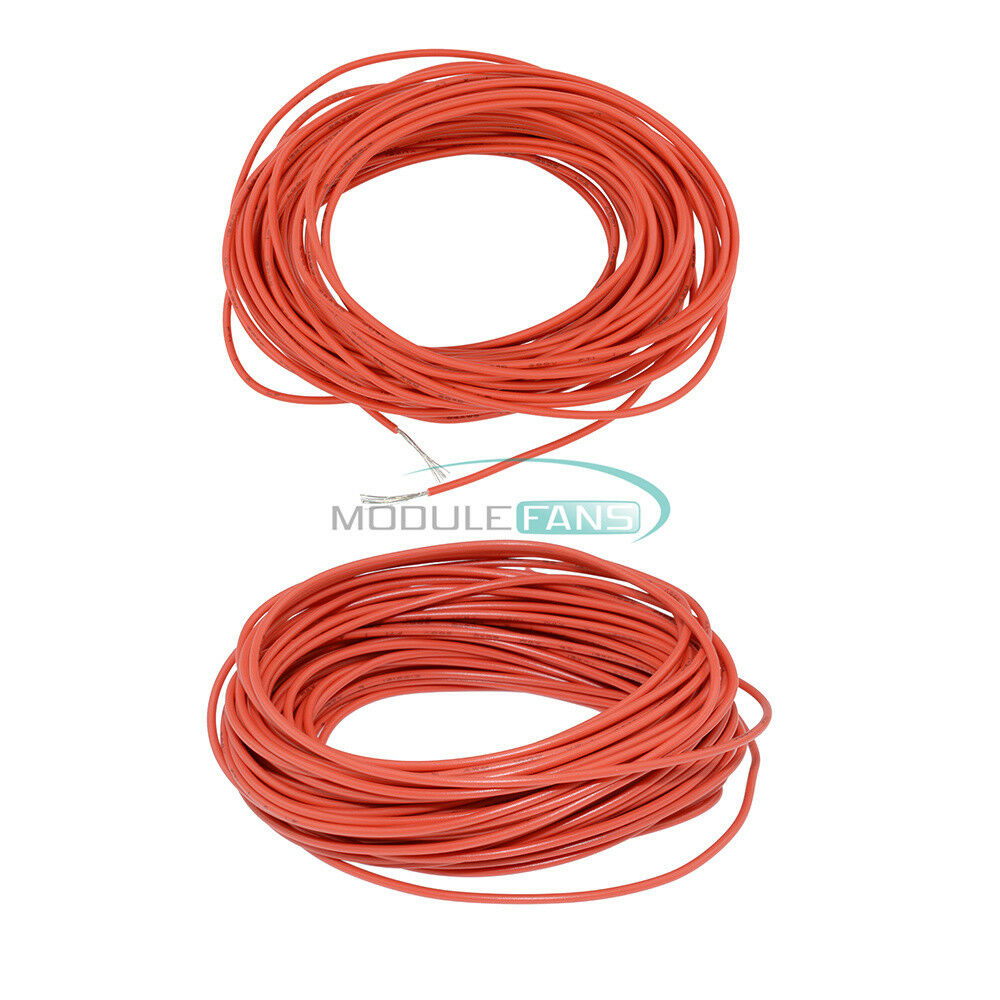 Red UL-1007 24AWG Hook-up Wire 80°C / 300V 10M Cord Hook-up DIY Electrical M