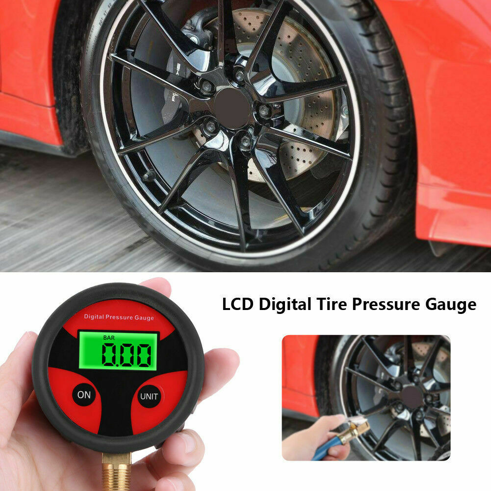 0-200PSI Digital Tire Air Pressure Gauge Dial Meter for Car Truck Motorbike Auto