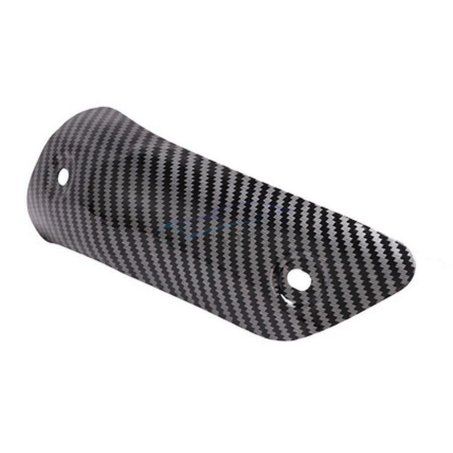1 × Black Carbon Fiber Look Motorcycle Exhaust Pipe Anti-Scald Heat Shield Cover