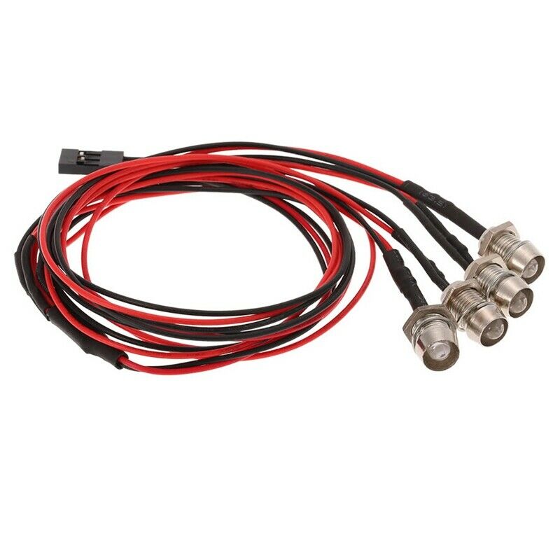 4 LED Lights Kit 2 White 2 Red for 1/10 1/8 Traxxas HSP Redcat RC4WD Tamiya AxE8