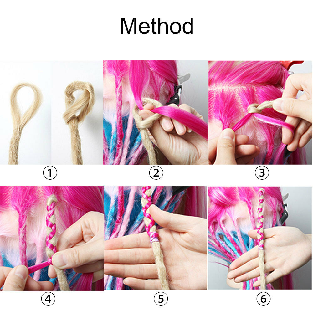 5pcs 20"/50cm Grey Handmade Dreadlocks Extensions Synthetic Crochet Dreads Locs