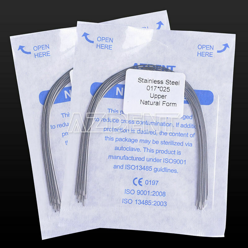 50 Packs Dental Orthodontics Arch Wire Rectangular Nature 017 X 025 Upper