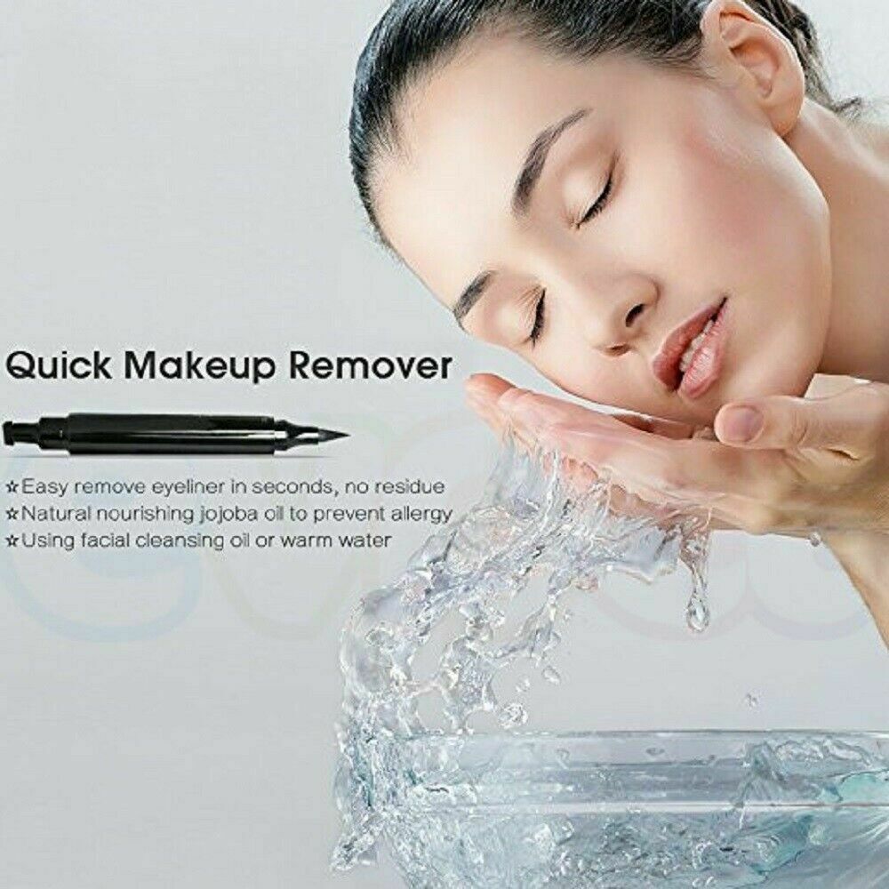 Double Head Liquid Eyeliner Pen Eye Liner Pencil Stamp Black Waterproof Make up
