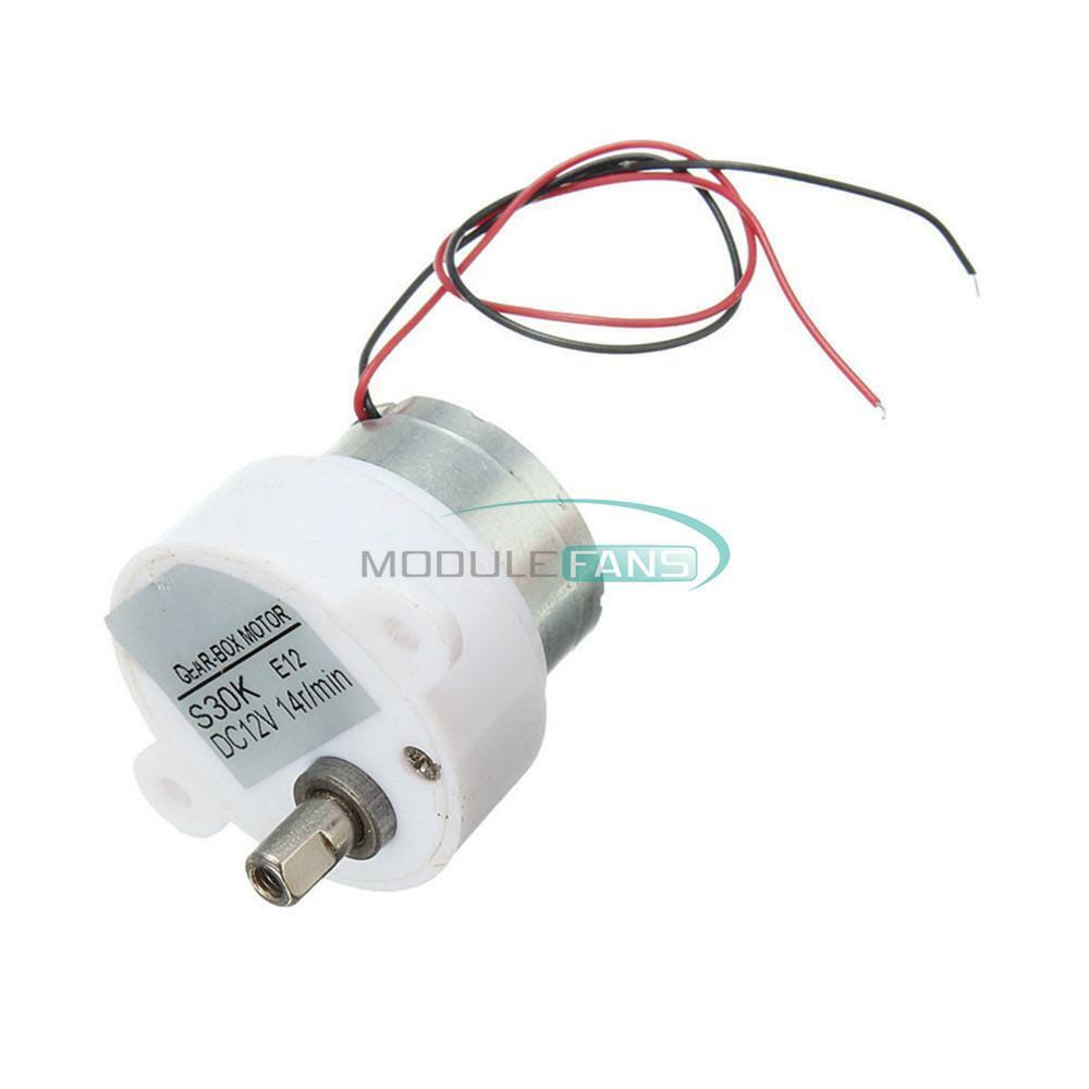 2 Wires High Torque Electric Geared Box Reduction Motor S30K DC 12V 14RPM