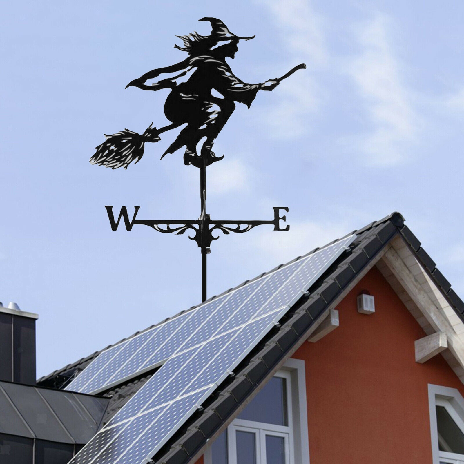 Stainless Weather Vane Ornament Farm Scene Outdoor Roof Decor Ornament