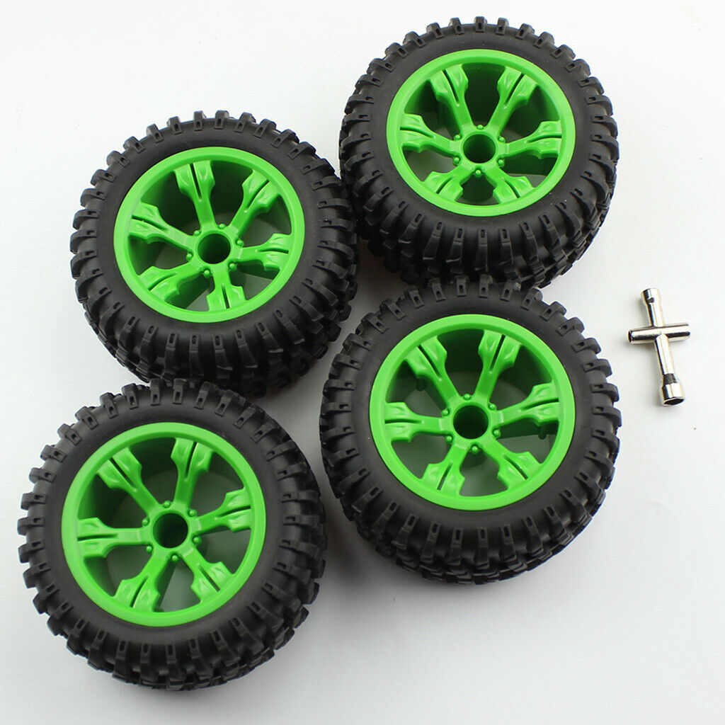 4 Pieces Wltoys 12428-A 1/12 Car Upgrade Tire 110mm Dia Replacement Parts
