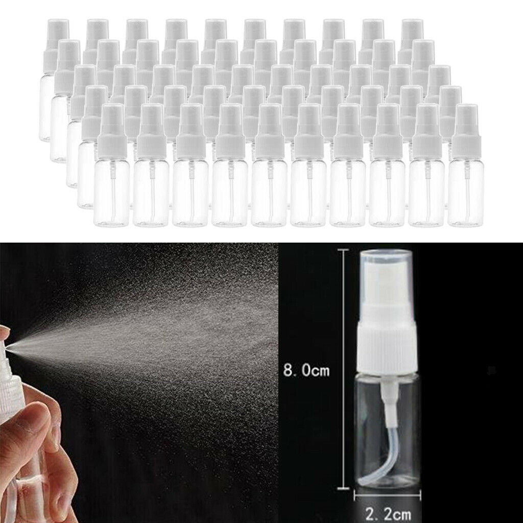 50Pcs 30ml Refillable Fine Mist Makeup Reusable Travel Bottles with Pump