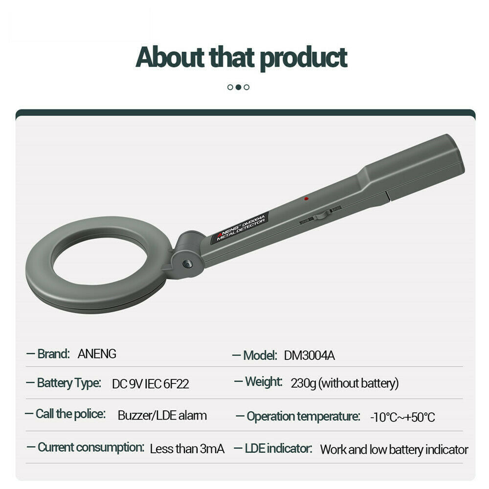 Handheld Metal Detector DM3004A High Sensitive Security Detector Scanner Checker