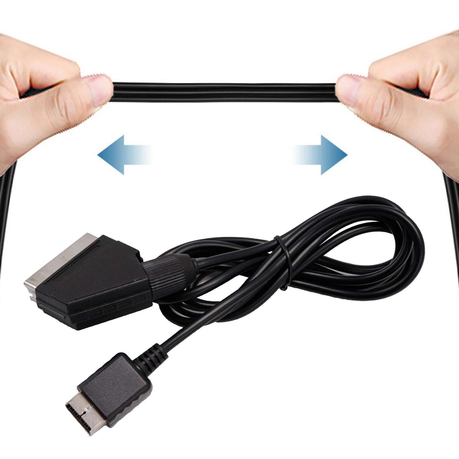 1.8m 6Ft RGB Cable TV AV Replacement for PS2/3 Line Console Only fits PAL