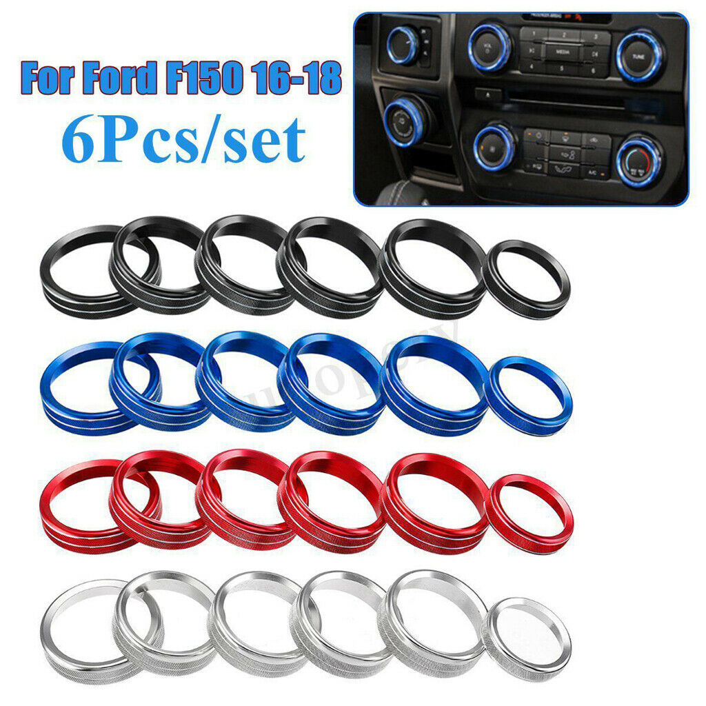 Car Interior Accessories Air Conditioner Audio Switch Decorative Ring Button