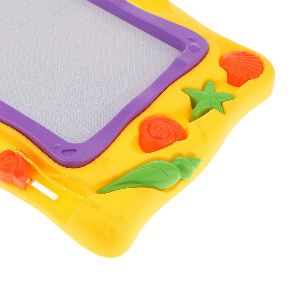 Erasable Colorful Magnetic Doodle Drawing Board Toys for Kids  Yellow_1