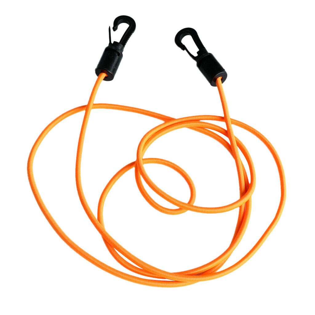 Elastic Bungee Shock Cord String Rope with Hooks for Kayak Boat Fluorescent