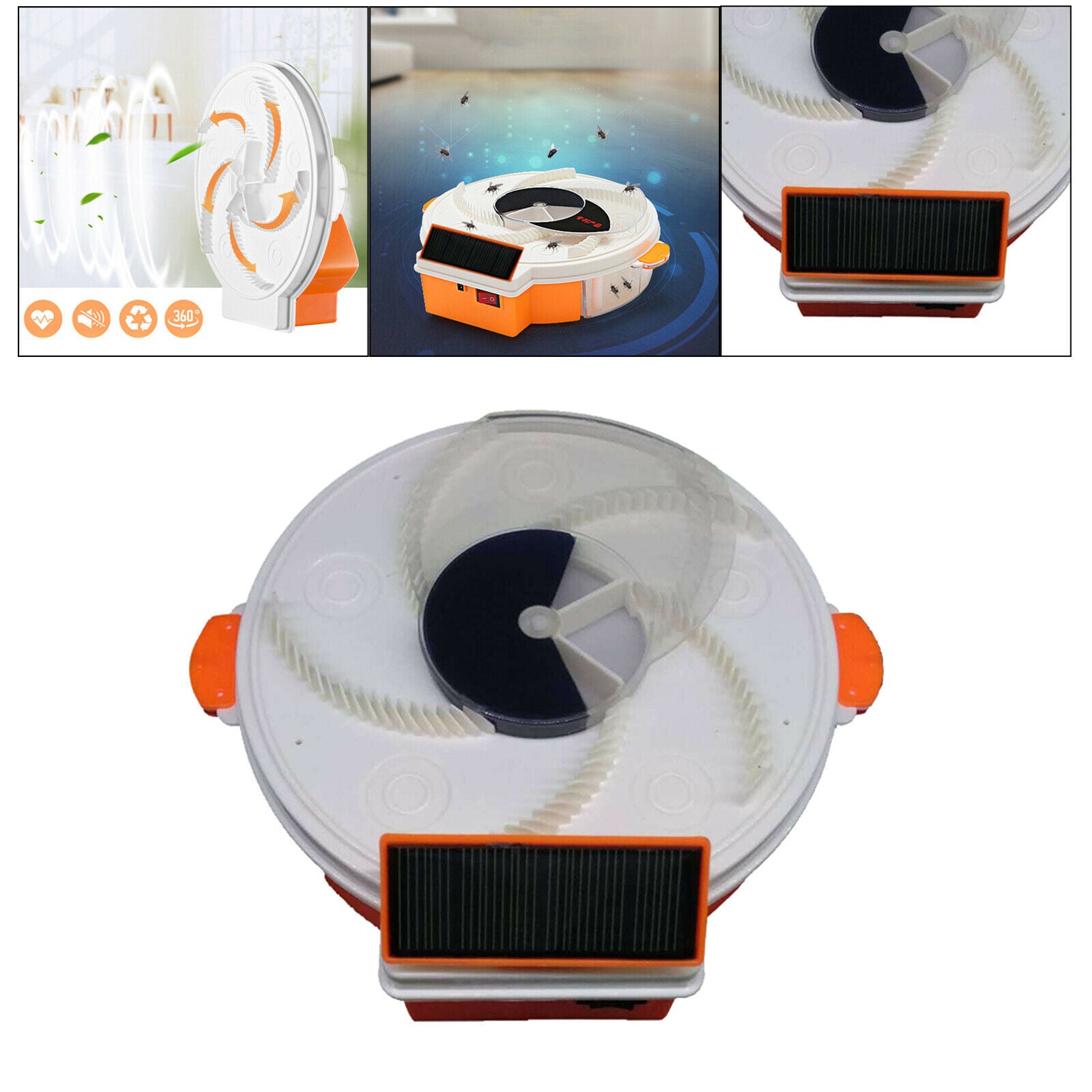 Electric Fly Trap Flycatcher USB Charging for Bedroom, Kitchen Low Noize