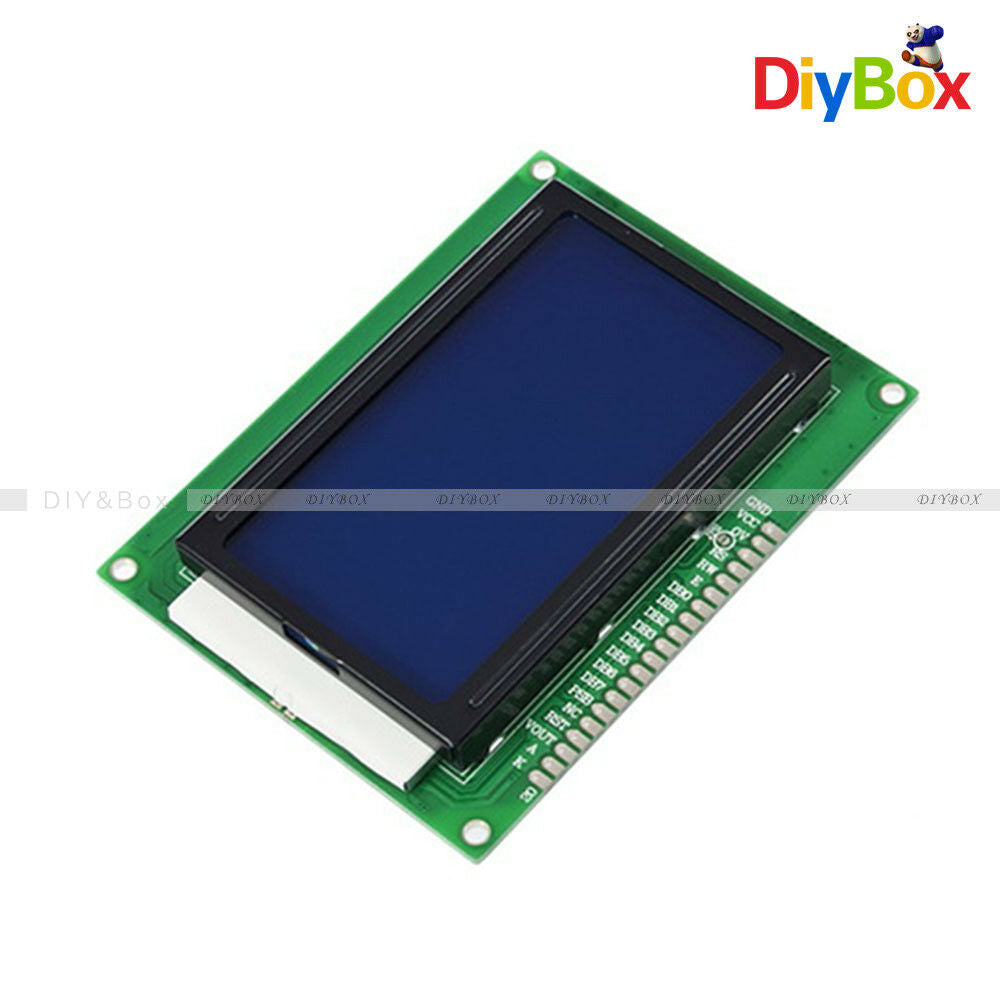 5V 12864 LCD Display 128x64 Dots Blue 1602LCD IIC/I2C/TWI/SPI Serial for Arduino