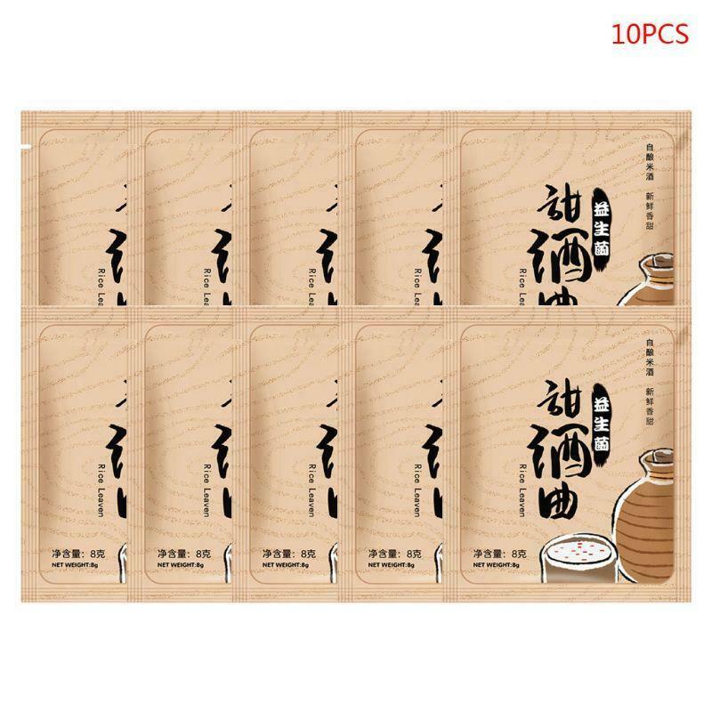 8g x 10 Bags Probiotics Chinese Rice Wine Leaven Fermentation Starter DIY Making