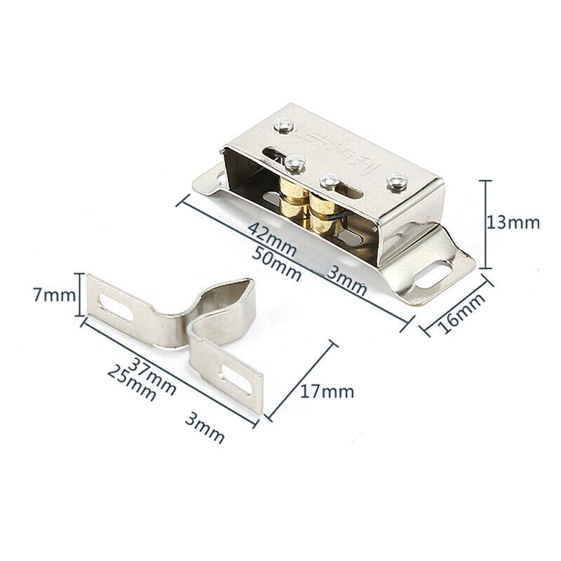 2PCS Stainless Steel Catch Stopper Cabinet Catch for Cupboard Cabinet Kit.l8