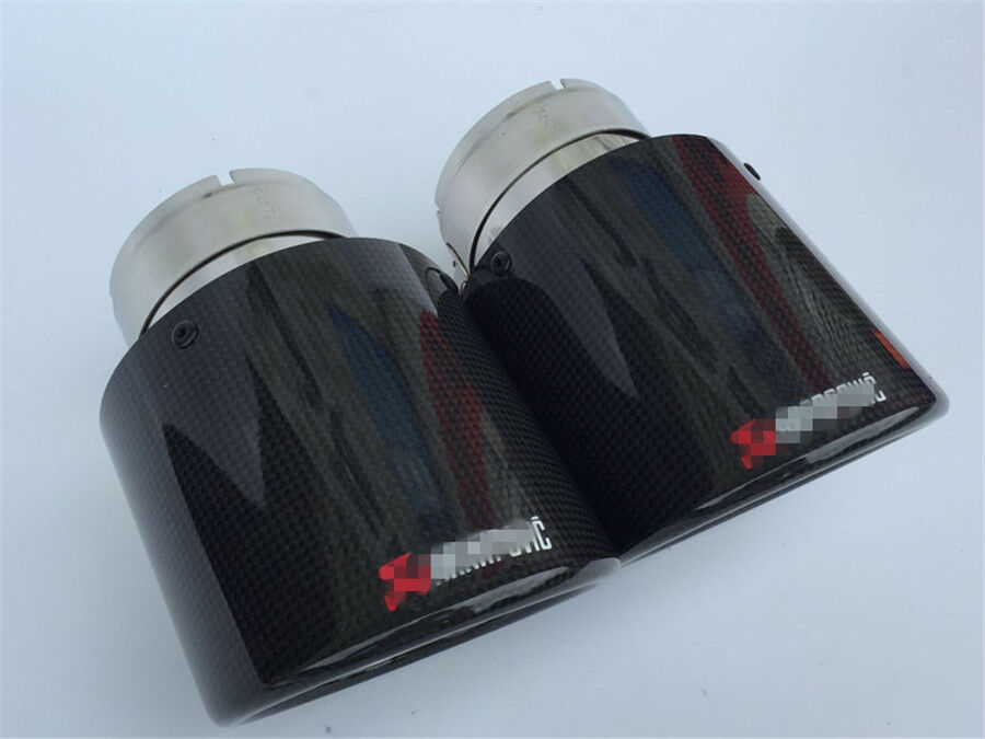 Car Exhaust Tip Muffler Pipe Pipes Tail 2.5"Inlet 114mm 4.5"Outlet For 1.6L-2.5L