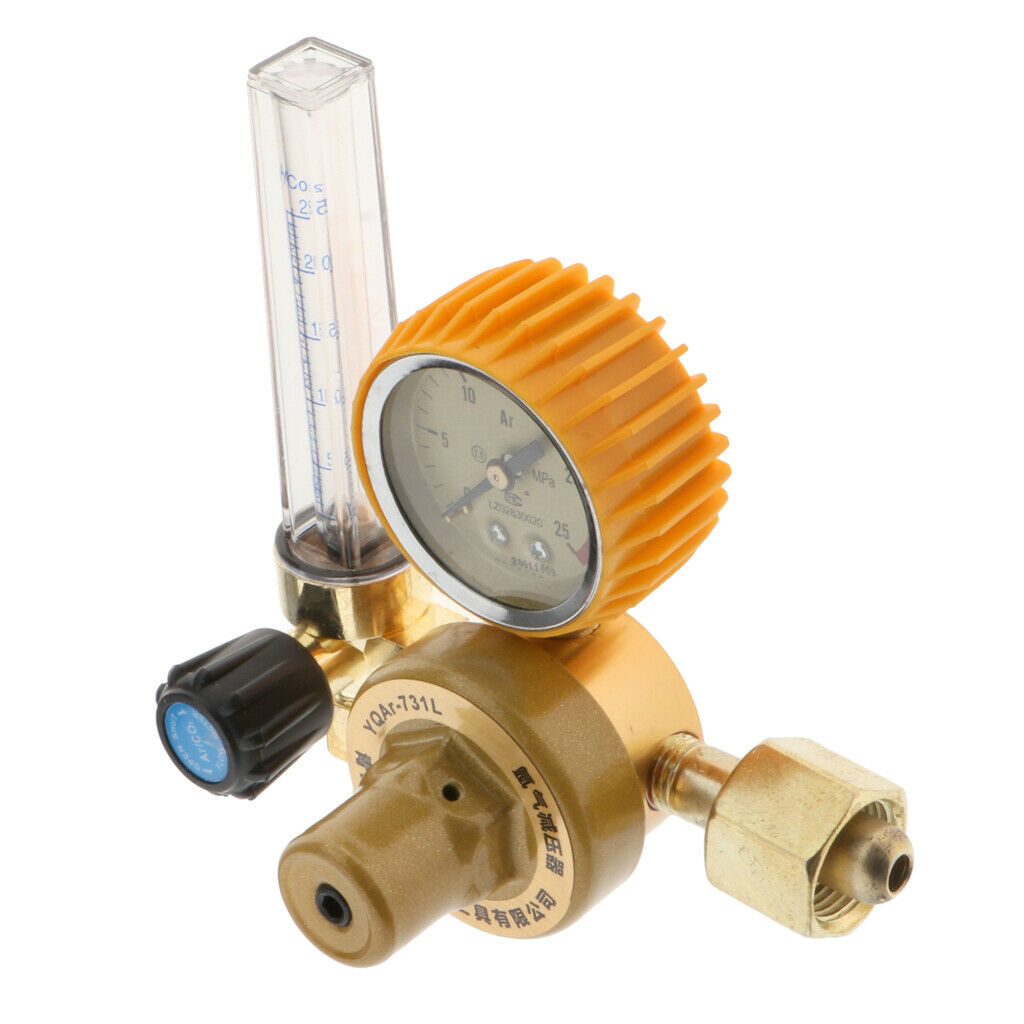 Mini Durable Brass Pressure Regulator Argon CO2 Welding Gauge Adapter Meter